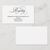 スクリプト結婚のレジストリ情報カード エンクロージャーカード (正面/裏面)