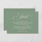 スクリプト結婚の詳細 エンクロージャーカード (正面/裏面)