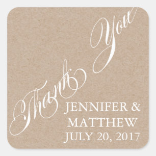 スクリプト結婚のTHANK YOU LABELS スクエアシール
