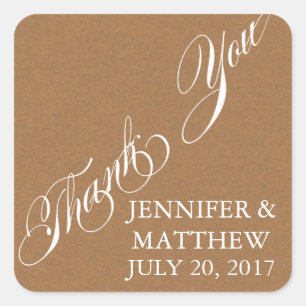スクリプト結婚のTHANK YOU LABELS スクエアシール