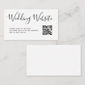 スクリプト結婚のWebサイト詳細QRコードエンクロージャ ノートカード (正面/裏面)