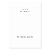 スクリプト結婚式ゲスト名カード テーブルナンバー (正面)