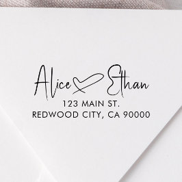 スクリプト署名ハート差出人住所 セルフインキングスタンプ