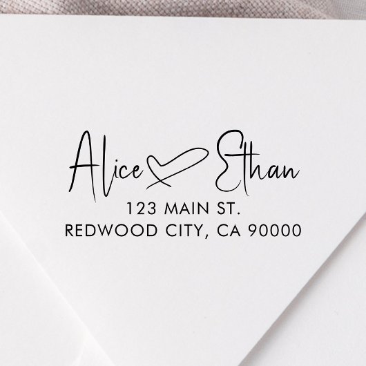 スクリプト署名ハート差出人住所 セルフインキングスタンプ