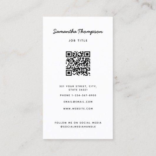 スクリプト署名プロフェッショナル撮影 名刺 (裏面)