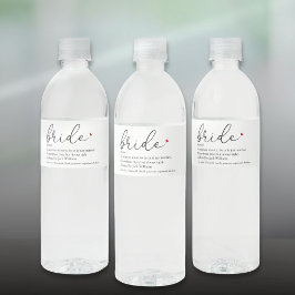 スクリプト花嫁の定義、ブライダルシャワー結婚、 ペットボトルラベル