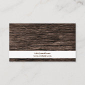 スクリプト茶色の木のテクスチャ馬の写真ウマ科の 名刺 (裏面)