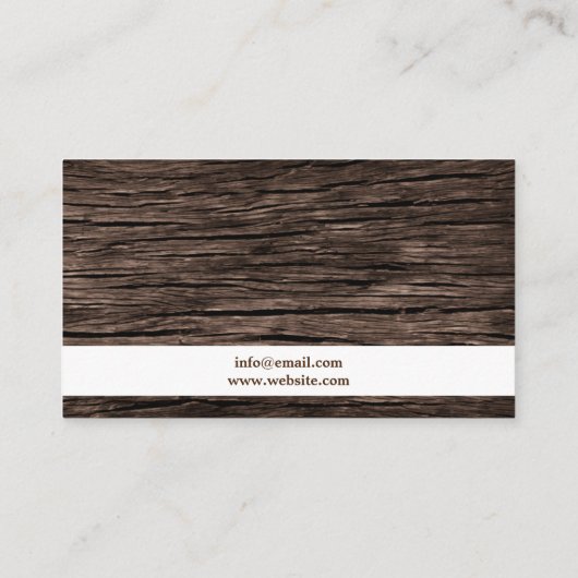 スクリプト茶色の木のテクスチャ馬の写真ウマ科の 名刺 (裏面)