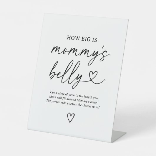 スクリプト赤ちゃんシャワーどのように大きいママの腹のサイン 台座サイン (正面)
