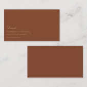 スクリプト金ゴールドとテラコッタ結婚の詳細 エンクロージャーカード (正面/裏面)