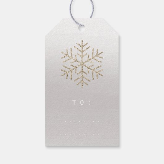 スクリプト金ゴールドグレー赤へのメリークリスマスプレゼント ギフトタグ (裏面)