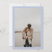 スクリプト青い写真の書結婚跡 招待状 (裏面)