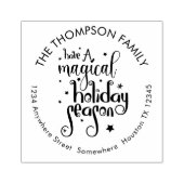 スクリプト魔法の休日シーズンの戻り名住所 ラバースタンプ (インプリント)