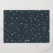 スクリプト2写真Chistmas blue happy 箔シーズンカード (裏面)