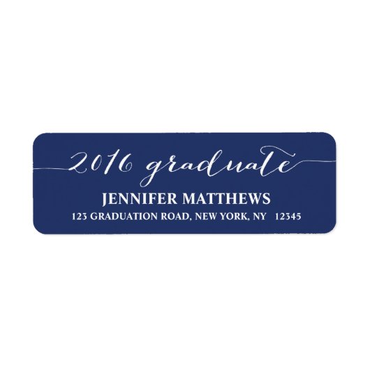 スクリプト2016 |卒業差出人住所ラベル ラベル (正面)