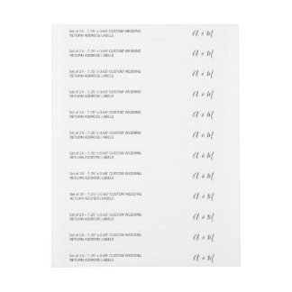 スクリプト24xカスタムDIYシン結婚の差出人住所 ラップアラウンドラベル