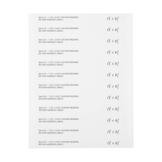 スクリプト24xカスタムDIYシン結婚の差出人住所 ラップアラウンドラベル (シート)