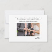 スクリプト4写真金ゴールド手書き結婚の サンキューカード (裏面)