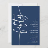 スクリプト50歳の誕生日 招待状 (正面)