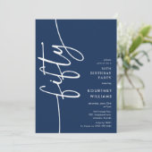 スクリプト50歳の誕生日 招待状 (スタンド正面)