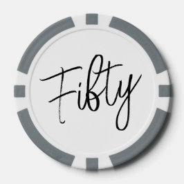 スクリプト50番目の誕生日 ポーカーチップ