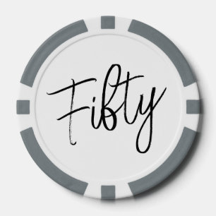 スクリプト50番目の誕生日 ポーカーチップ