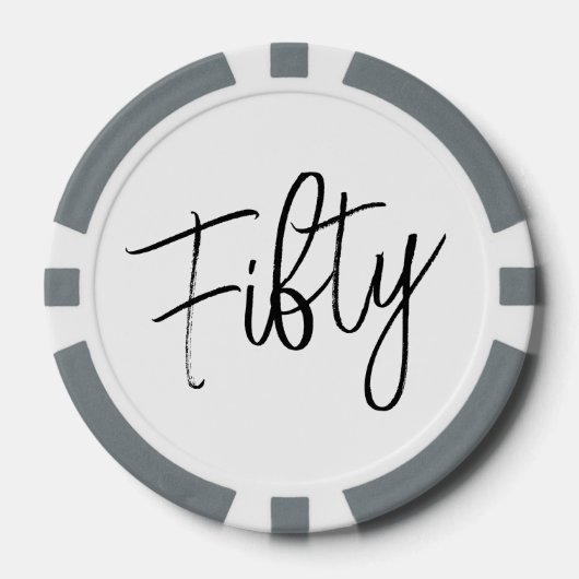 スクリプト50番目の誕生日 ポーカーチップ (正面)