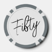 スクリプト50番目の誕生日 ポーカーチップ (裏面)