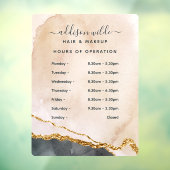 スクリプト ウォーターカラー ピンク ブラック ゴールド 営業時間 ウィンドウサイン (シート3)