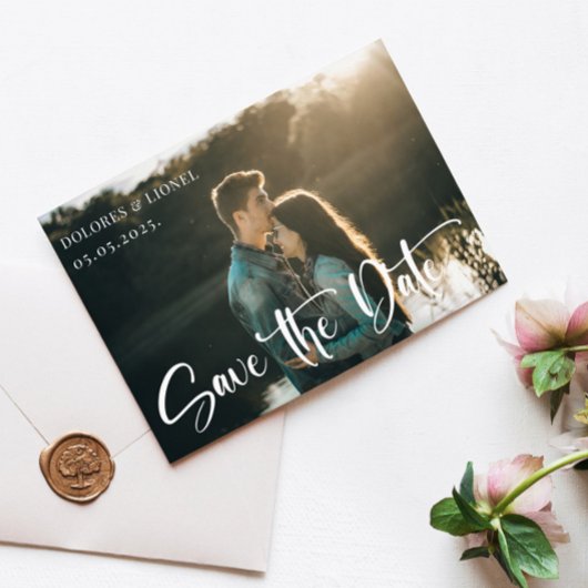 スクリプト カップル フォト セーブ・ザ・デート 招待状