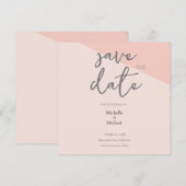 スクリプト カリグラフィー ウェディング モダン セーブ・ザ・デート (正面/裏面)