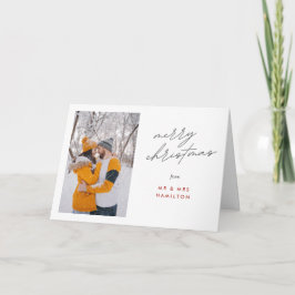 スクリプト カリグラフィー メリークリスマス フォト ホリデー カード