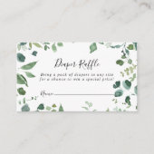 スクリプト グリーン フォリア ダイパー ラッフル チケット エンクロージャーカード (正面)