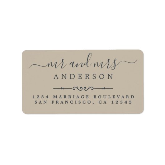 スクリプト・グレイ氏の結婚差出人住所 ラベル (正面)