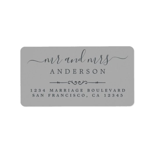 スクリプト・グレイ氏の結婚差出人住所 ラベル (正面)