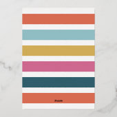 スクリプト コラージュ メリー クリスマス ホリデー カード (foil) (裏面)