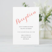 スクリプト コーラル ピンク | 披露宴 付属カード エンクロージャーカード (スタンド正面)