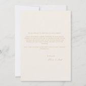 スクリプト ゴールド & アイボリー 婚約発表カード 案内状 (裏面)