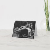 スクリプト サンクス ウェディング アニバーサリー | 写真を追加 サンキューカード (正面)