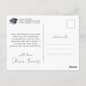 スクリプト タイポグラフィー 卒業写真 感謝 ポストカード (裏面)