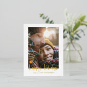 スクリプト ハッピーホリデー フォト 箔シーズンポストカード (立ち正面)