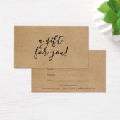 スクリプト ハーツ ラスティック クラフト ギフト 証明書 (デスク)