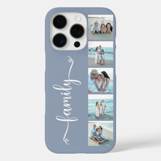 スクリプト ファミリーフォト ダスティブルー Case-Mate iPhoneケース (裏面)