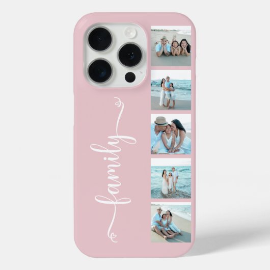 スクリプト ファミリーフォト ブッシュピンク Case-Mate iPhoneケース (裏面)