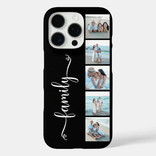 スクリプト ファミリーフォト ブラック Case-Mate iPhoneケース (裏面)