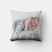 スクリプト フォト ベイビー バース 統計 発表 クッション (正面)