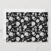 スクリプト フローラル ウェディング フラット セーブ ザ デート カード (裏面)