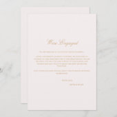 スクリプト ブラッシュ ピンク 結婚発表カード 案内状 (正面/裏面)