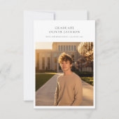 スクリプト マスター ディグリー ウェスタン 卒業写真 招待状 (正面)