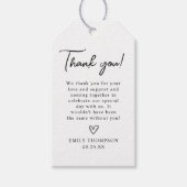 スクリプト ミニマリスト お礼 フェイバー ギフトタグ (正面)